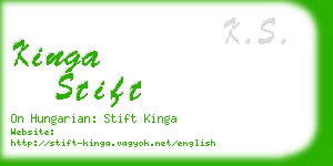 kinga stift business card